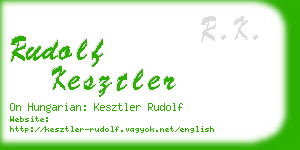 rudolf kesztler business card